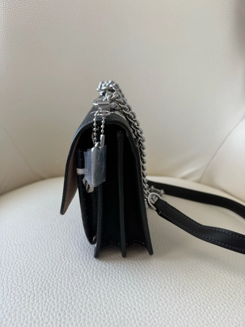 Coach Mini Klare Black Bow Print Chain Crossbody Bag - NWOT - Picture 8 of 10